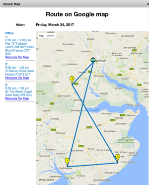 route planning in rapport